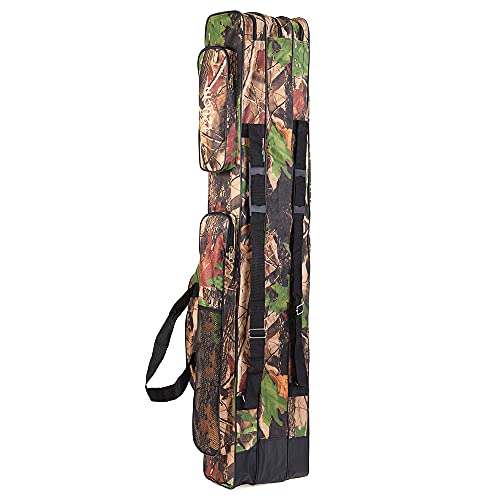 Lixada Blusea Angeltasche, 120 cm / 150 cm, 3-lagig, tragbar, faltbar, mit Spule, Tree camouflage, 120cm