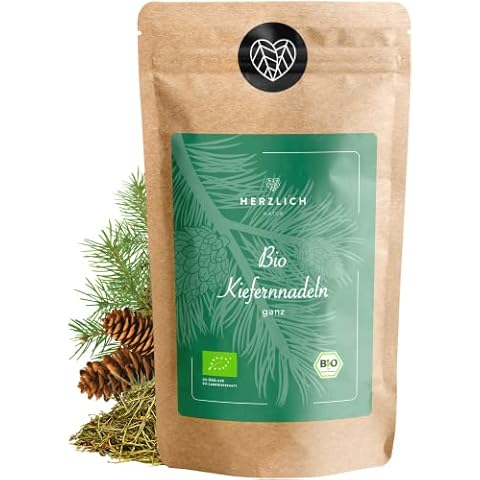 BIO Kiefernnadeln - Kiefernadeltee, getrocknete Kiefernnadeln aus Wildsammlung - lose 100% Bio und rein - Bio Kiefernnadeln-Tee | Herzlich Natur Cover