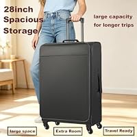 LeapVerse Large Luggage Oxford Fabric Lightweight Suitcase. — image 7