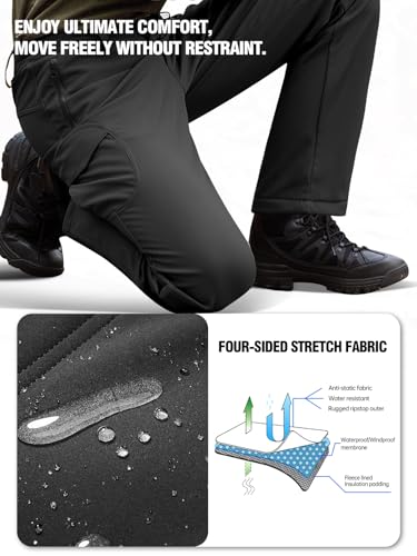 Softshellhose für Herren von FREE SOLDIER – Thermo Winter Skihose