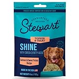Stewart Freeze Dried Dog Food Topper, Shine, Salmon and Sweet Potato Recipe, 4 Ounce Pouch, Omega-3 for a Healthy Coat