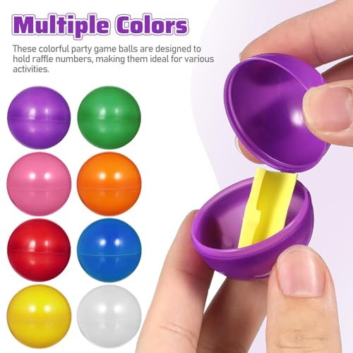 HEMOTON 25Pcs 1.57 Inch Hollow Plastic Roll Balls for Raffle Draws and Bingo Games Party Entertainment Lottery Accessories - Image 3