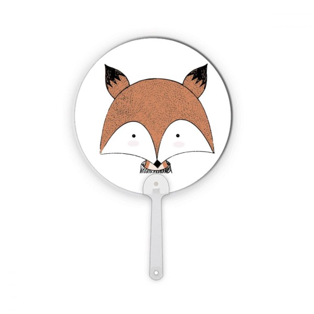 Éventail rond en plastique renard une idée cadeau originale d'artisanat décoratif