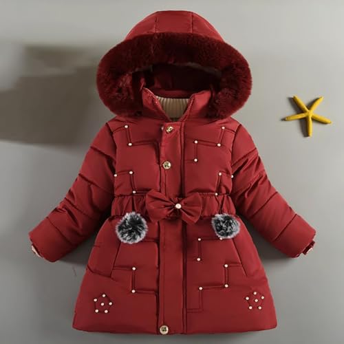Girls Puffer Jacket Fleece Fuzzy Hooded Zip Up Heavyweight Kids Winter Coat Thermal Long Sleeve Puffy Snow Jackets3