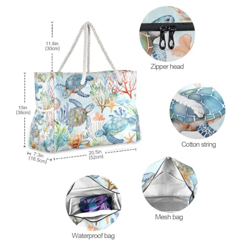 Image of senya Large Beach Bags Totes Swim Canvas Tote Shoulder Bag Water Resistant Bags for Gym Travel Daily