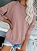 Dokotoo Womens Sweatshirt Ladies Loose Fit Crewneck Ribbed Raglan Long Sleeve Casual Tops Blouses Fashion T-Shirts Thin Pullovers Cute Sweatshirts Tops Fall Fashion Outfits 2024 Clothes Pink X-Large