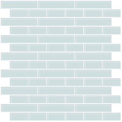 In Home NH2361 Sea Glass Peel & Stick Backsplash Tiles, Blue