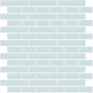 InHome NH2361 Sea Glass Peel & Stick Backsplash Tiles, Blue