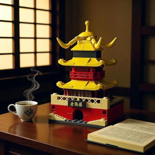 Image of SKY LINE OCEAN || Ocean Chinese Architecture Series || Yueyang Tower Building Block Set || 119 Pcs || Compatible with Major Brick Brands || (6 Months Manufacturing Warranty)