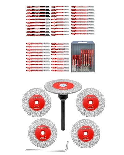 Lames de Scie Sauteuse HSS HCS et Mini Disques Diamant 50mm