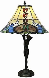 Home Supplies Sculptured Tiffany Lamps, Stained Glass Handmade Tiffany Lights Table Lamps for Bedrooms, Living Room and Lounge | 14x20 Inches (WxH)
