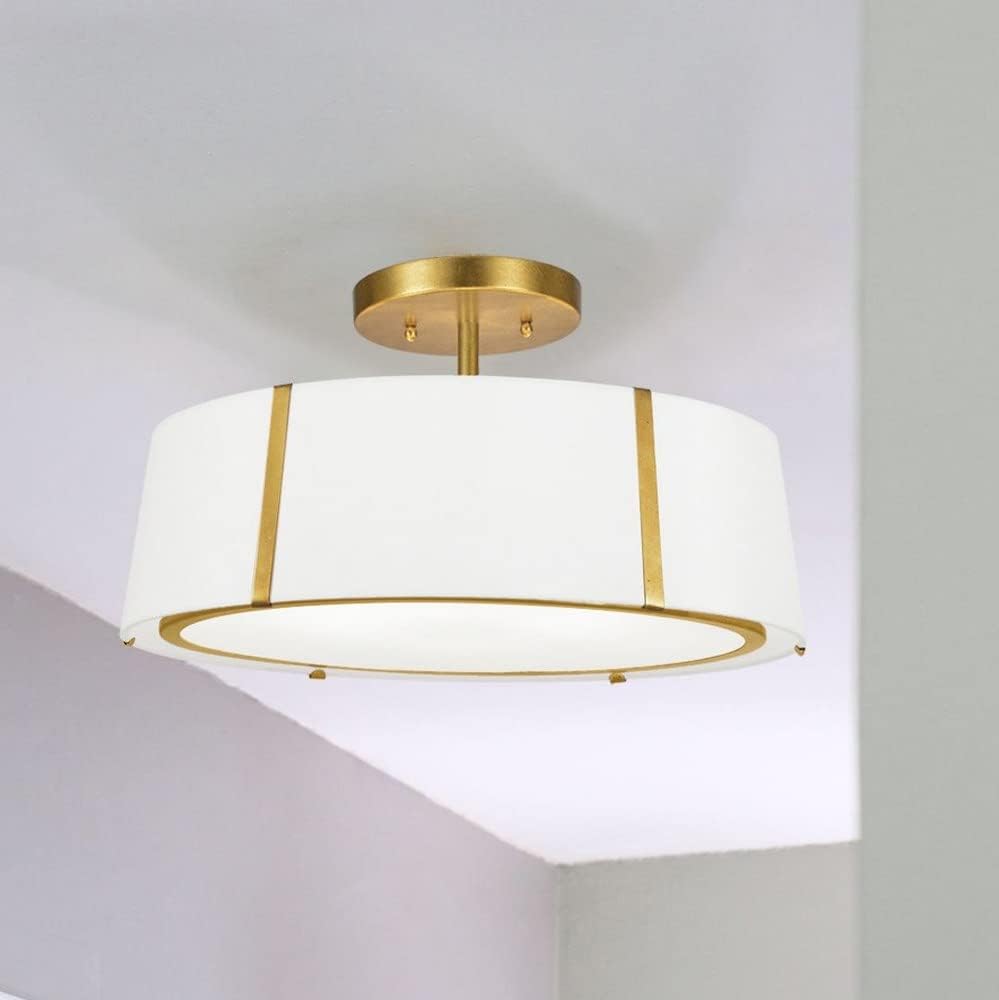 Crystorama Fulton 6 Light Matte Black Semi Flush Mount