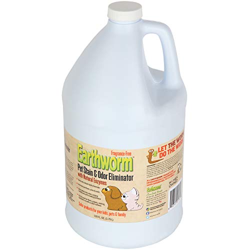 Image of Earthworm Pet Stain Remover & Odor Eliminator- Removes Urine Smell with Natural Enzyme Formula, Fragrance Free Spray - 128 oz