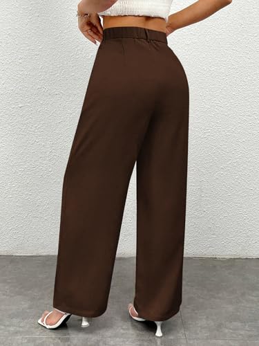 Image of Toochki Trousers for Woman Pants Women's Formal Office Korean | Beige Black Track Pant | Straight | Cotton Spandex Stretchable Trouser | High-Waisted Bottom Wear