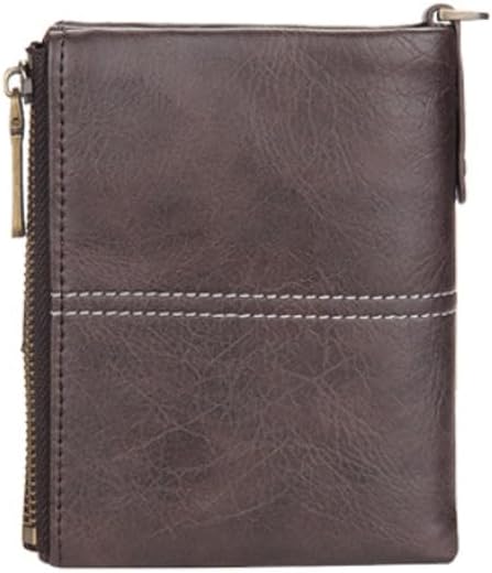 VIDI Men's Wallet Multi-card Slot Zipper Coin Purse Pu Short