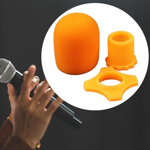 Kit microphone orange idéal pour le studio à la maison et le télétravail