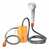 Carga conveniente y segura: la ducha eléctrica portátil equipada con circuito de protección de carga y descarga de batería. Y luz indicadora de carga equipada. Compacto, liviano y fácil de transportar en el maletero, la mochila o el equipaje del automóvil. O es esencial para emergencias familiares.