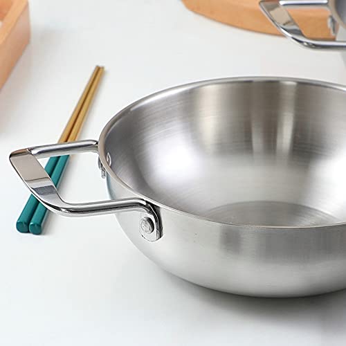 Seafood Pot Mini Chef's Classic Stainless Steel Everyday Pan Cookware Portable Pot Kitchen Cooking Tool (Silver, 20CM) - Image 4