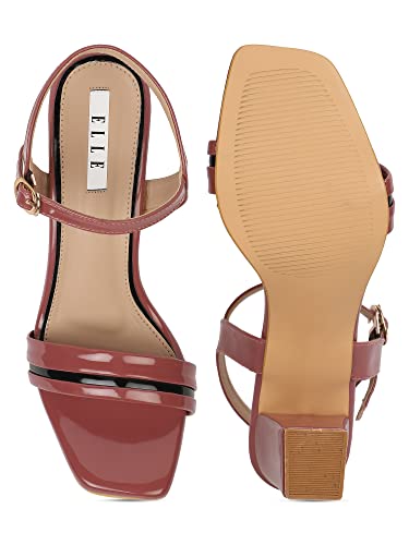 Image of ELLE Women Solid Velcro Regular Open Toe Flats Sandal