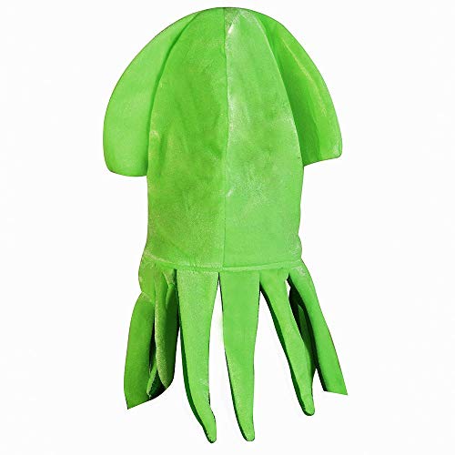 Green Squid Hat Mix - Large Squid Hat In Green With Crazy Eyes #TOP2