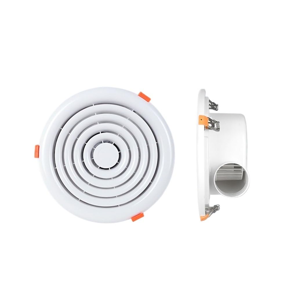 ApuaVireo&Co Ventilación y ventilador de escape Ventilador redondo Diseño a presión empotrable ultrafino Fácil de instalar Ventilador de techo para cocina, baño (Medium)