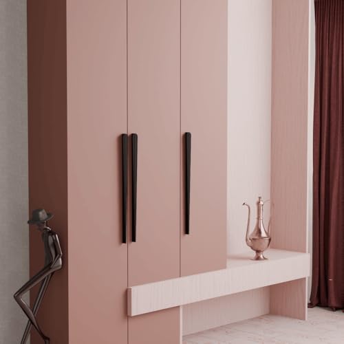 Image of LAPO 24 Inch Pull Handles for Home Drawers, Suitable for Wardrobe and Cupboard, Easy Grip Build, Long Lasting & Sturdy Structure, Hole to Hole Size 59 cm, Easy to Install (Black, Pack of 2)