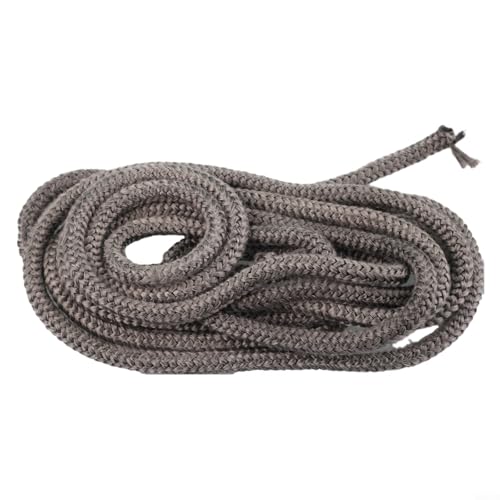 Niceminiwall Cinta de sellado para puerta de estufa, cuerda plana de 300 cm de largo y 9 mm de diámetro para quemador de leña, tira selladora autoadhesiva resistente al vidrio, junta de fibra de