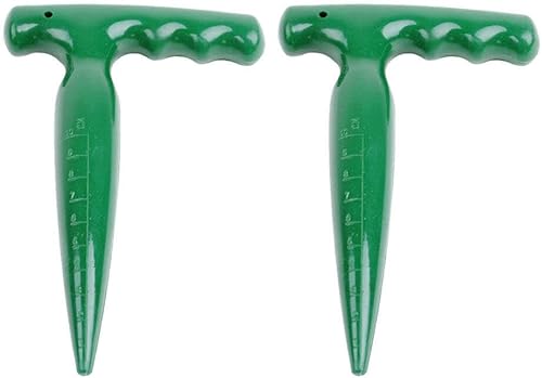 BESPORTBLE 2pcs Seeder Dispenser Plastic and Garden for Bulbs Sowing Puncher Hand Supplies Digger Hold Dibber Planter Widger Transplanting Hole Sow