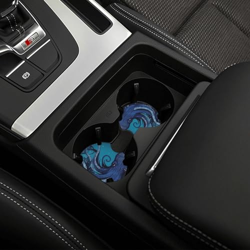 Portavasos para carro con diseño de pulpo azul, 2 piezas miniatura 6