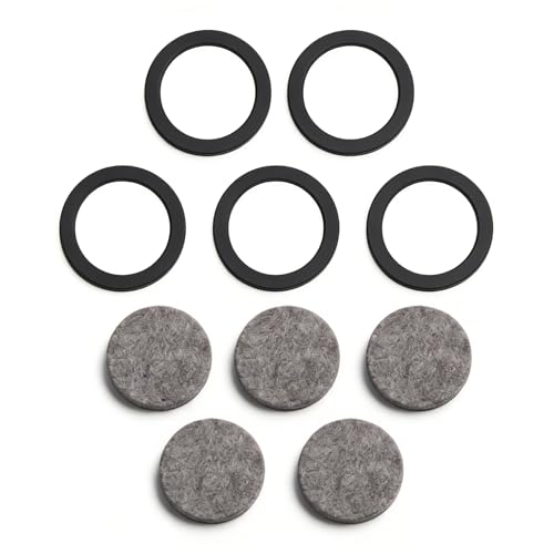 Ciuouient Carbide Cap Lamp Rebuild kits (5 Gaskets & 5 Felt Filters) Compatible With most all cap carbide lamps - Gaskets measure 1 3/8 ID X 1 7/8 OD Felts are 1 1/2 ID