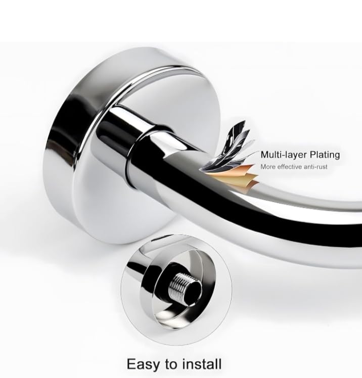 Image of Suparna products High Rise Goose Neck Shower Arm (Curve Shower Arm 9 inch X 10.5 inch)