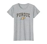 Purdue Boilermakers Womens Arch Over Heather Gray T-Shirt