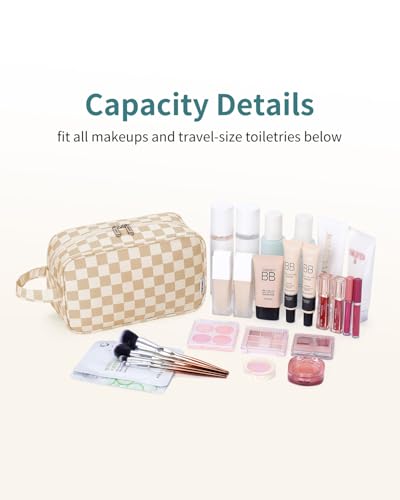 Image of Narwey Travel Toiletry Bag for Women, Makeup Cosmetic Organizer Bag