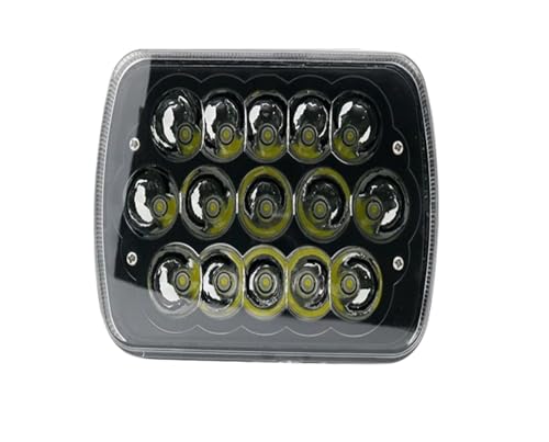 Phare LED 5x7 7x6 Pouces Carré H6054 Bloc Optique Avant avec Faisceau Hi Lo Halo