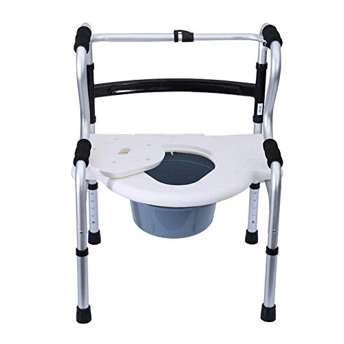 歩行器、折りたたみ歩行器 - 便器椅子トイレ安全フレーム調整可能、軽量、コンパクト高齢者ウォーキング医療移動補助障害者向け Thoughtful