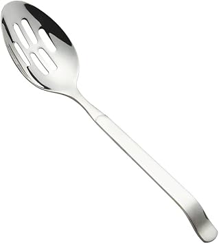 Slotted Spoon Stainless Steel 10.9" Curved Handle
