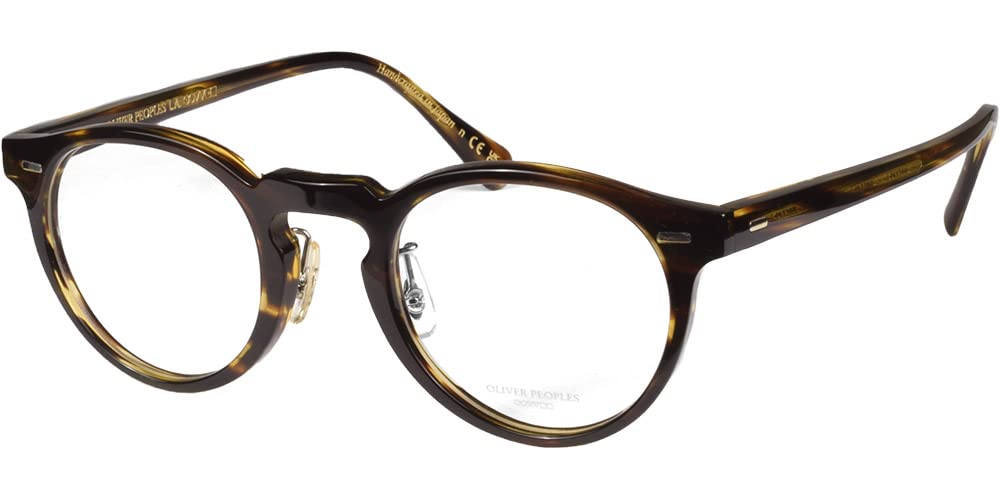OLIVER PEOPLES オリバーピープルズ 眼鏡 Gregory Peck OV5186F ブラウン系×イエロー系×レンズ クリア プラスチック ユニセックス 超美品 OLIVER PEOPLES（オリバーピープルズ） 日本製 メガネ OLIVER PEOPLES
