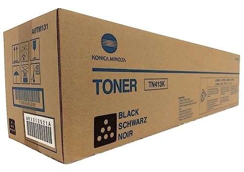 Toner TN413K Konica Minolta pour remplacer une cartouche laser noire vide sans bavure
