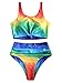 ZAFUL Traje de baño de Dos Piezas Tankini Bikini Bowie para Mujer ACR Across (Color A, XL (EU 42))