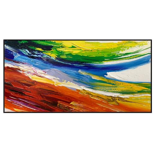 Peinture à l'huile peinte à la main sur toile pour raviver un mur blanc vide sans relief