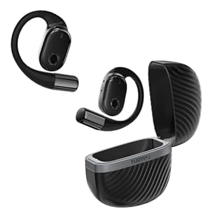 TUINYO Open Ear Headphones, True Wireless Earbuds With Bluetooth V5.4，Fast Charging,35Hrs Playtime, Waterproof for Sports, Driving, Office -pink (BLACK)