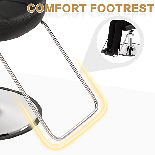 Omysalon Salon Chair For Hair Stylist, Hydraulic Barber Chair Heavy Duty, Styling Hairdressing Beauty Shampoo Equipment #TOP5