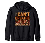 t-shirt can't breathe black lives matter felpa con cappuccio