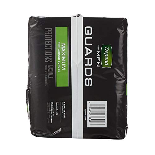 Depend Guards Incontinence Pads for Men, 52 Count, Maximum Absorbency, Cup-like Shape, Bladder Leakage Protection, Odor Control, Discreet Packaging - image 8