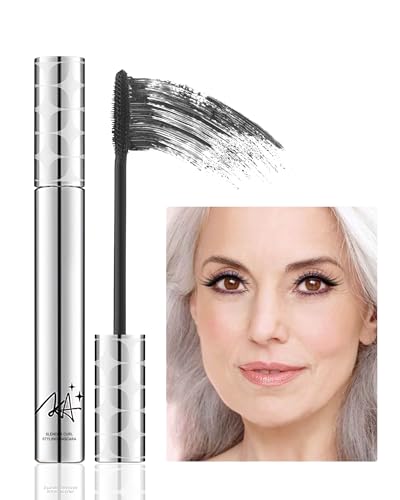 Mascara for Older Women 60 Plus, Black Mascara Volume and Length for Mature Women with Thinning Lashes, Prime Mascara Waterproof Long Lasting Volumizing, Hypoallergenic Mascara for Sensitive Eyes-01