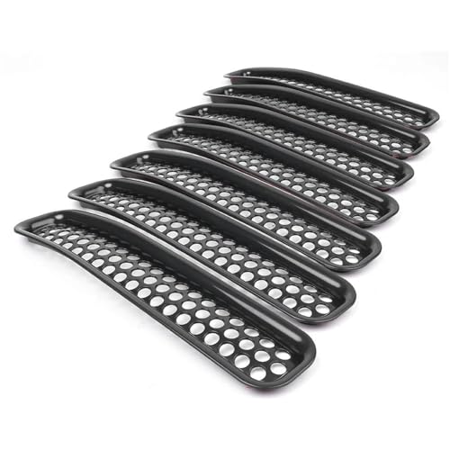 SQOFJGIGN Rejilla Parachoques 7 Uds. Cubierta De Parrilla Delantera De Competición para Coche Rejilla De Malla para Jeep para Wrangler TJ 1997-2006 Rejillas ​Frontales