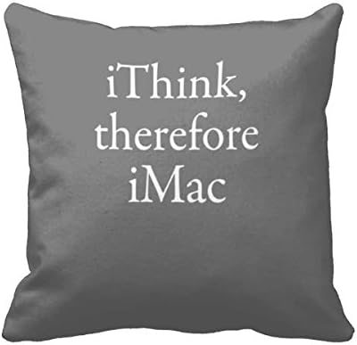 Ithink Therefore Imac Retro Chic Throw Pillows18 X 18 Throw Pillow 18 X 18