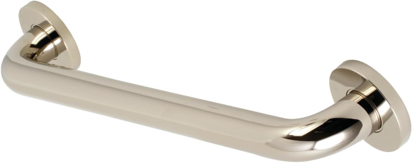 Kingston Brass DR514128 Meridian 12" Grab Bar, 1-1/4" Diameter, Brushed Nickel