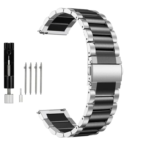 Image of Triblanc Stainless Steel Metal Watch Strap 18mm 20mm 22mm Replacement Band Bracelet Straps for Men Women