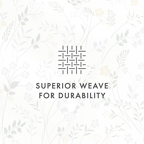 Merit Linens Breathable Hotel Style Full Floral Bed Sheets | 4 Pc Blue Sheet Set Deep Pocket | Lightweight, Cozy Sheets | Easy Care Flower Sheets (Full, Light Blue Wildflower) #TOP3